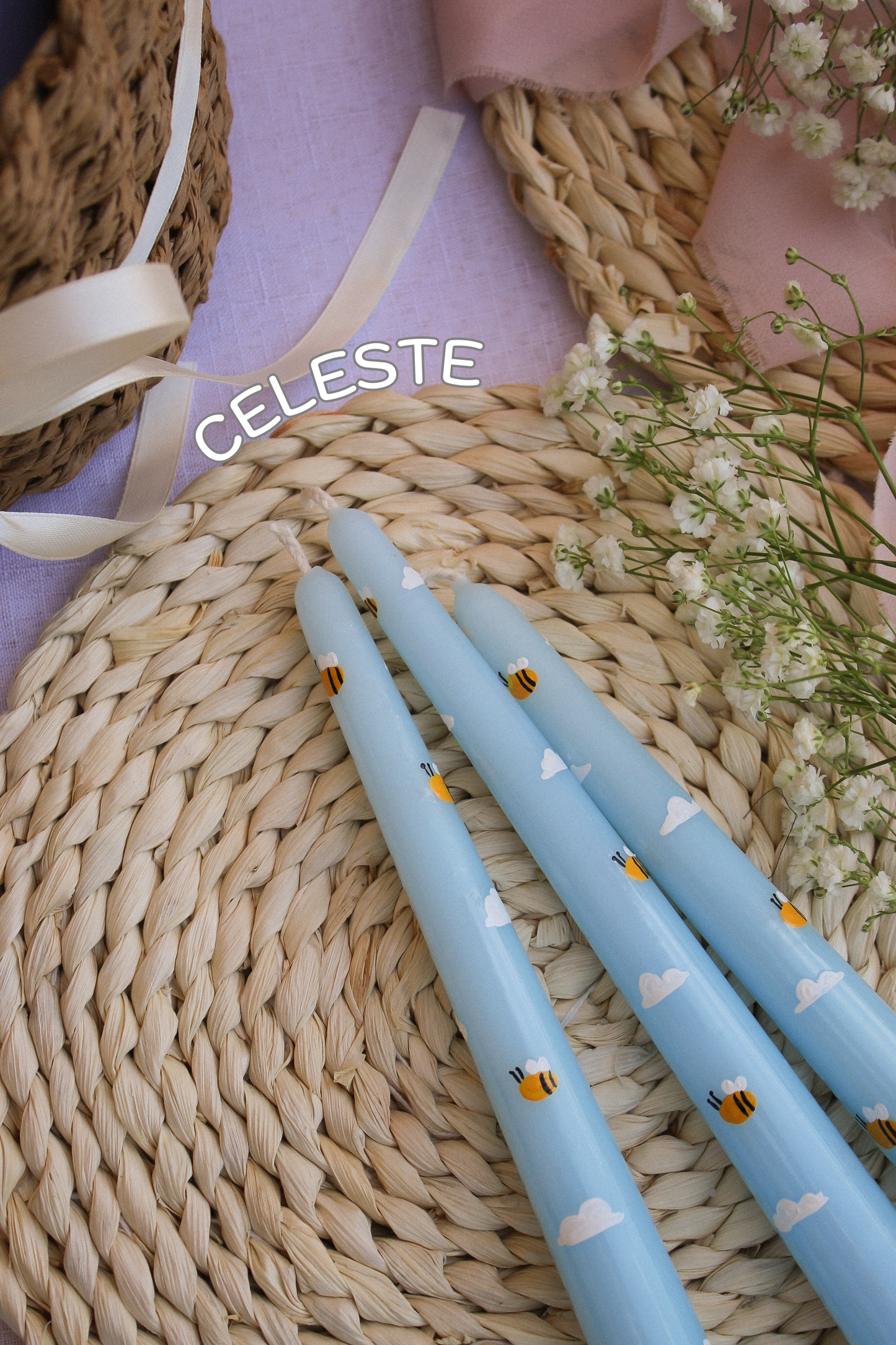 Spring Collection🍓💐Candele dipinte a mano