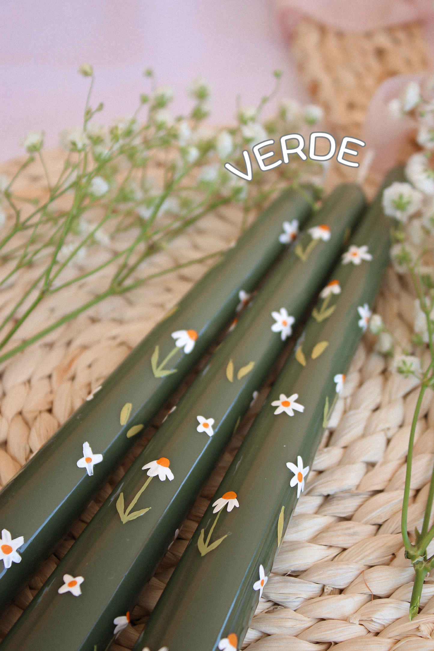 Spring Collection🍓💐Candele dipinte a mano