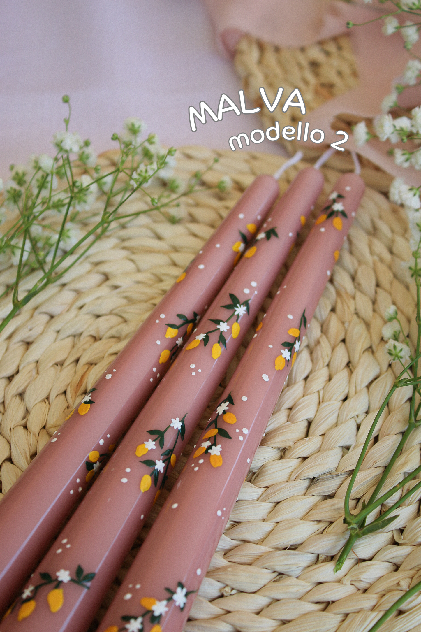 Spring Collection🍓💐Candele dipinte a mano